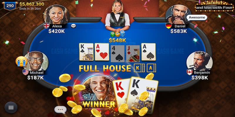 Hướng dẫn nhận thưởng khuyến mãi 100.000 VNĐ tham dự giải Poker